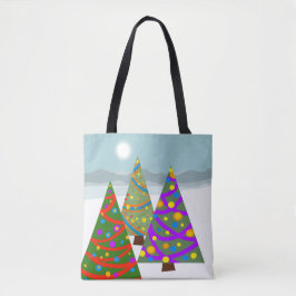 Christmas Tree Scene Tote Tasche