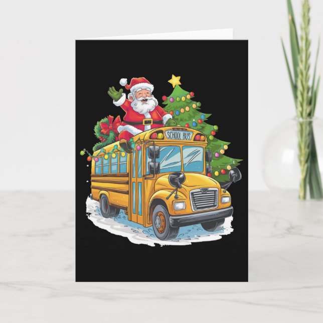 Christmas Tree School Bus Driver Costume Adults An Karte (Vorderseite)