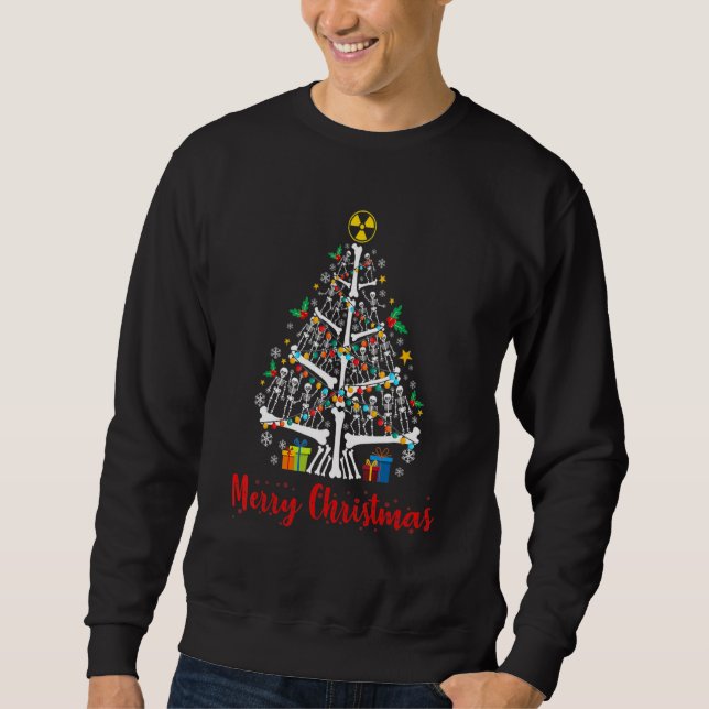 Christmas Tree Skeleton Xmas Radiology Radiologist Sweatshirt (Vorderseite)