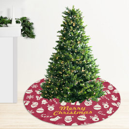 Christmas Tree Skirt Polyester Weihnachtsbaumdecke