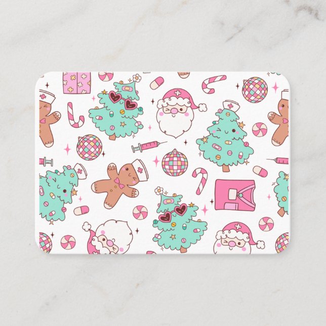 Christmas Tree Snowman Christmas Party  I Visitenkarte (Vorderseite)