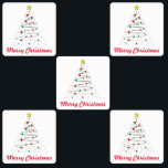 Christmas Tree Stickers Etiketten<br><div class="desc">Say Merry Christmas with Love... </div>