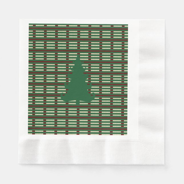 Christmas tree striped serviette (Vorderseite)