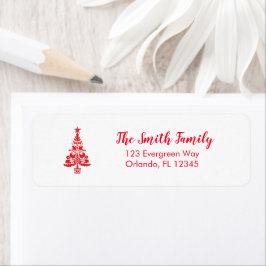 Christmas Tree Swedish Illustration Nordic Address