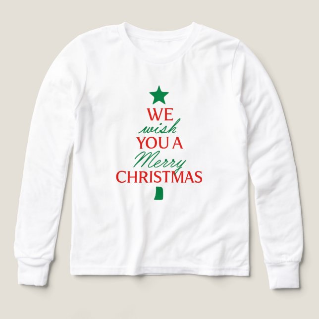 Christmas Tree Text Hoodie – Festive Holiday Messa (Motif recto)