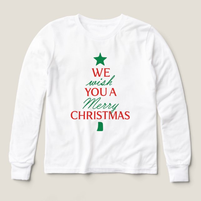 Christmas Tree Text Hoodie – Festive Holiday Messa (Motif recto)