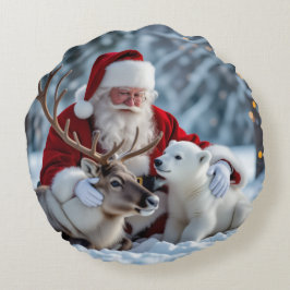 Christmas Tree Throw Round Pillow Rundes Kissen