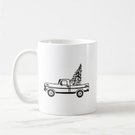 Christmas tree truck kaffeetasse