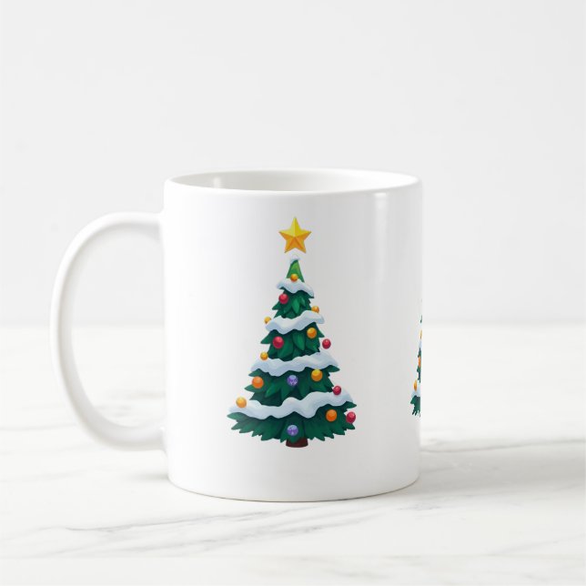 Christmas tree with Snow Mug Kaffeetasse (Links)