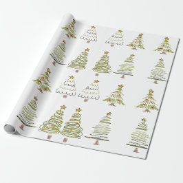 CHRISTMAS TREE WRAPPING PAPER GESCHENKPAPIER