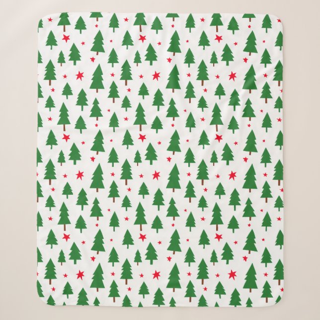 Christmas Trees and Stars Sherpadecke (Vorderseite)