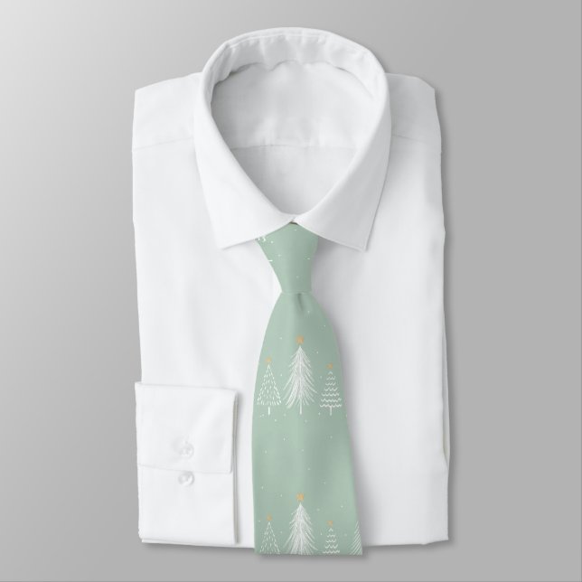 Christmas Trees Christmas Neck Tie Krawatte (Gebunden)