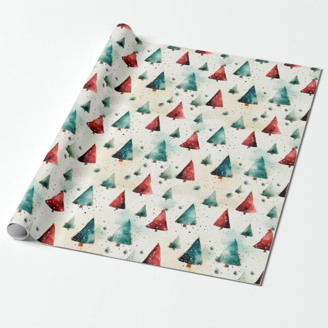 Christmas trees geschenkpapier (Ungerollt)