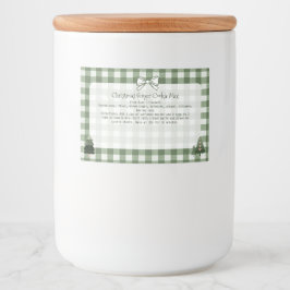 Christmas Trees Green Gingham Baking Mix Lebensmitteletikett