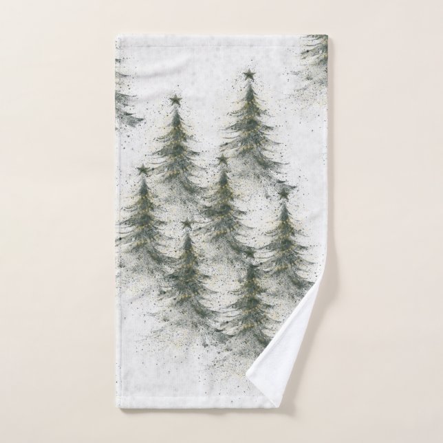 Christmas trees in the Woods (Serviette à main)