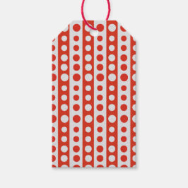 Christmas Trees Red and White Polka Dots Holiday Geschenkanhänger