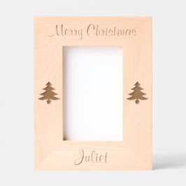 Christmas Trees Xmas Laser Etched Picture Frame Geätzte Rahmen