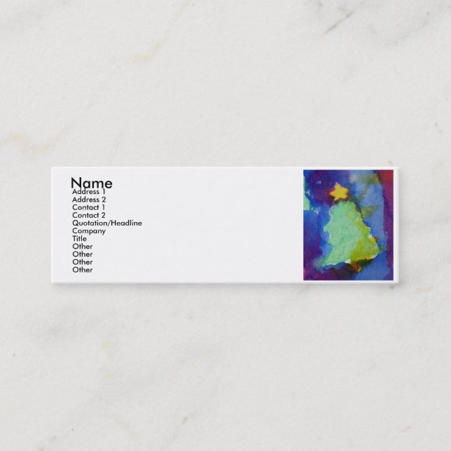 CHRISTMAS TREM 2 MINI VISITENKARTE (Vorderseite)