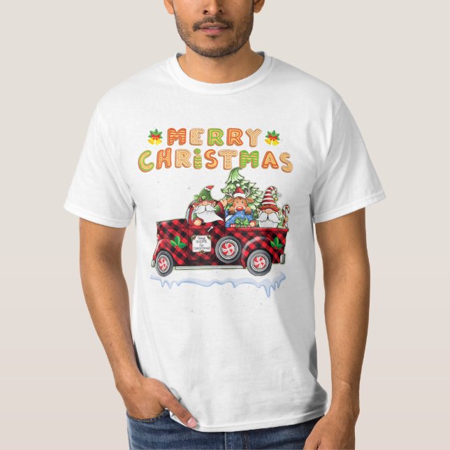 Christmas Truck Buffalo Kariert Chr T-Shirt (Vorderseite)