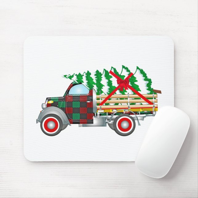 Christmas Truck Mousepad (Mit Mouse)