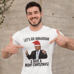 CHRISTMAS TRUMP LET'S GO BRANDON T - SHIRT T-SHIRT