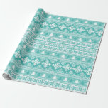 Christmas Türkis Blue Holiday Strick Ugly Sweater Geschenkpapier<br><div class="desc">Weihnachten Türkis Blue Holiday Modern Stilvoller Strick Holiday Ugly Sweater Wrapping Paper</div>