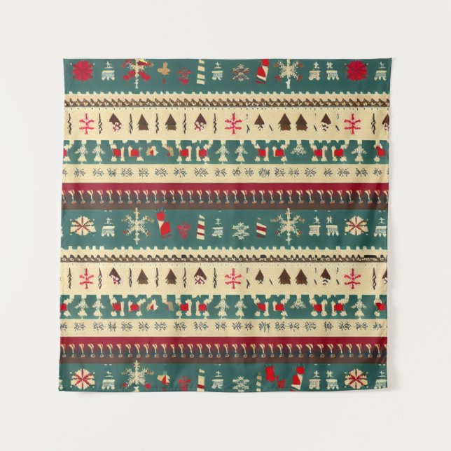 Christmas Ugly Sweater 5 Wandteppich (Vorderseite)