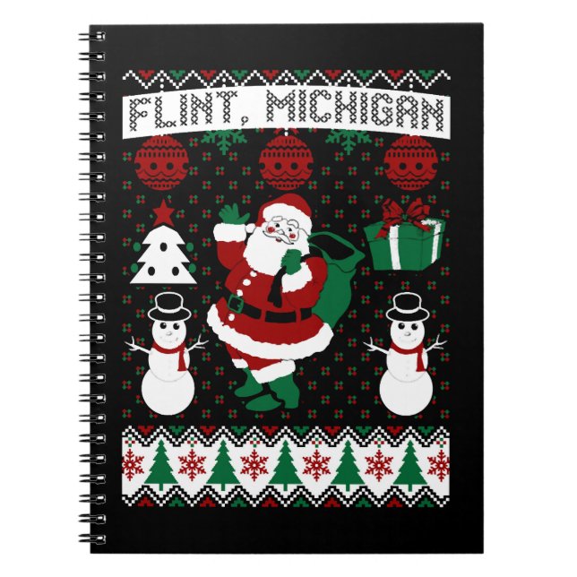 Christmas Ugly Sweater Flint Michigan Notizblock (Vorderseite)