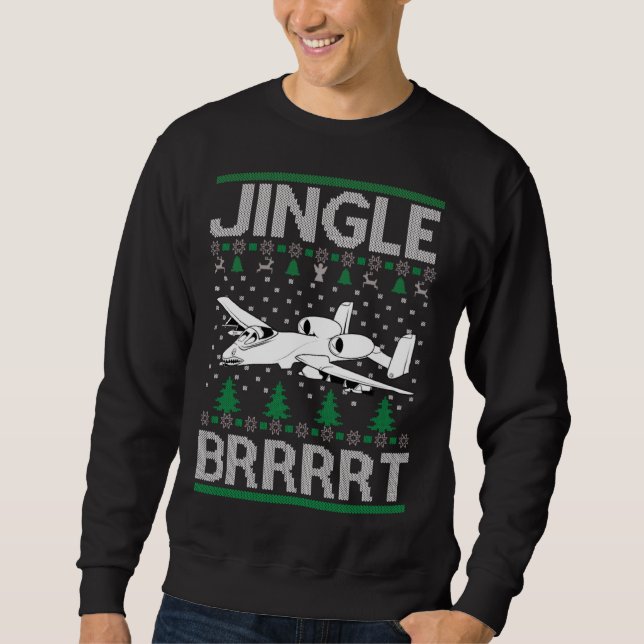 Christmas Ugly Sweater Style Military Gun Owner Sweatshirt (Vorderseite)