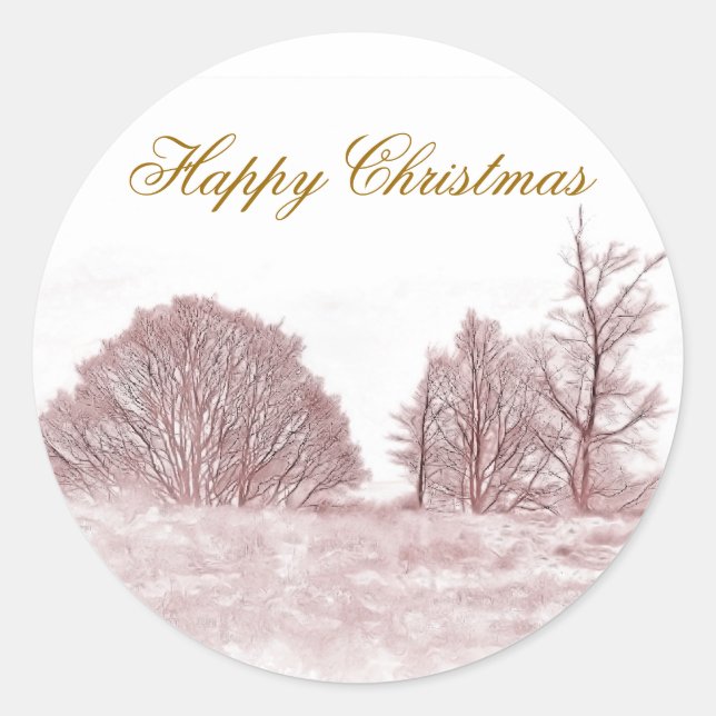 CHRISTMAS UK RUNDER AUFKLEBER (Vorderseite)