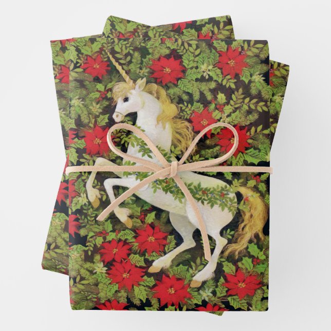 Christmas Unicorn Geschenkpapier Set (Beispiel)