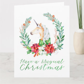 Christmas Unicorn Karte