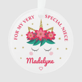 Christmas Unicorn Niece Geschenk Personalisiert Ornament