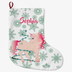 Christmas Unicorn Niedlich Großer Weihnachtsstrumpf