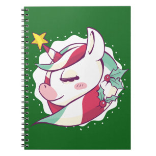 Christmas Unicorn Notizblock