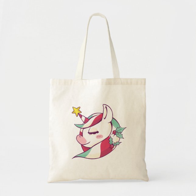 Christmas Unicorn Tragetasche (Vorne)