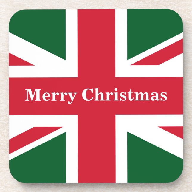 Christmas Union Jack Untersetzer (Vorderseite)