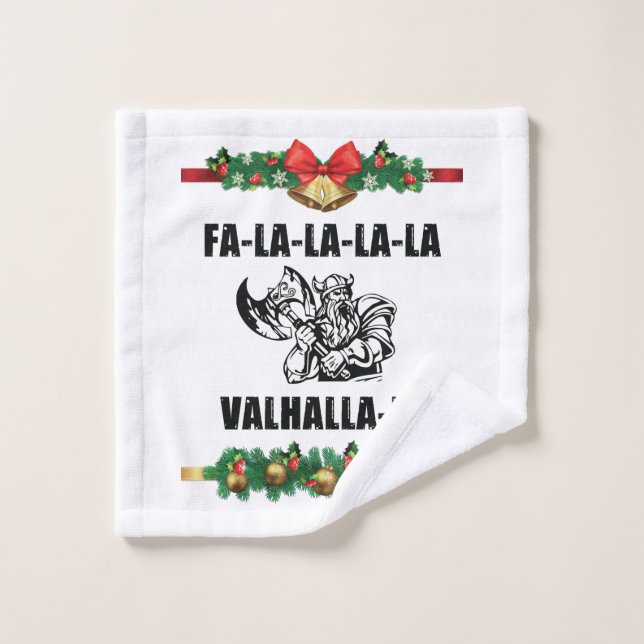 Christmas Valhalla Throw Pillow Waschlappen (Waschlappen)