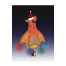 Christmas Vampire Tintenfisch von Hell Postcard