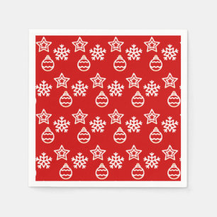 Christmas Vector Patter auf Rot Serviette