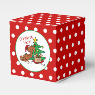 Christmas Vibes Dackel Dog Favor Box Geschenkschachtel