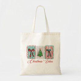 Christmas Vibes Festive Holiday Design Tragetasche