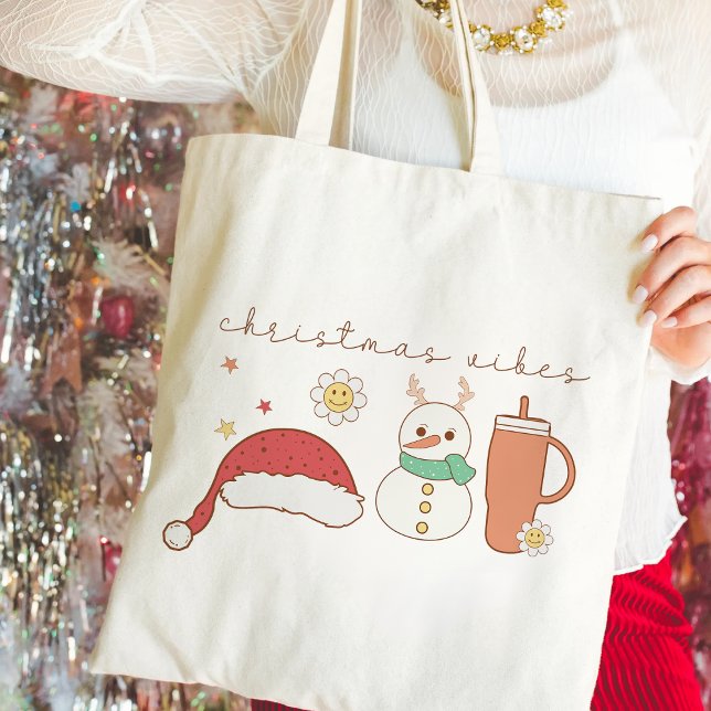 Christmas Vibes | Niedlich Tragetasche (Christmas Vibes | Cute Festive Tote Bag
)