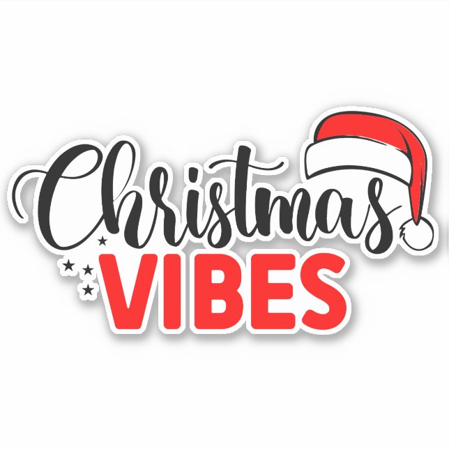 Christmas Vibes Sticker (Vorderseite)