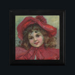 Christmas Viktorianisch Child Red Hat Girl Portrai Geschenkbox<br><div class="desc">Das Weihnachtskind - Dieses kleine Viktorianische Kind hat einen kleinen roten Hut und einen roten Mantel,  genau wie Little Red Riding Hood,  um ihr warm für die Weihnachtszeit behalten. Das wunderschöne Kind stammt aus einer Werbung aus dem späten 19. Jahrhundert.</div>