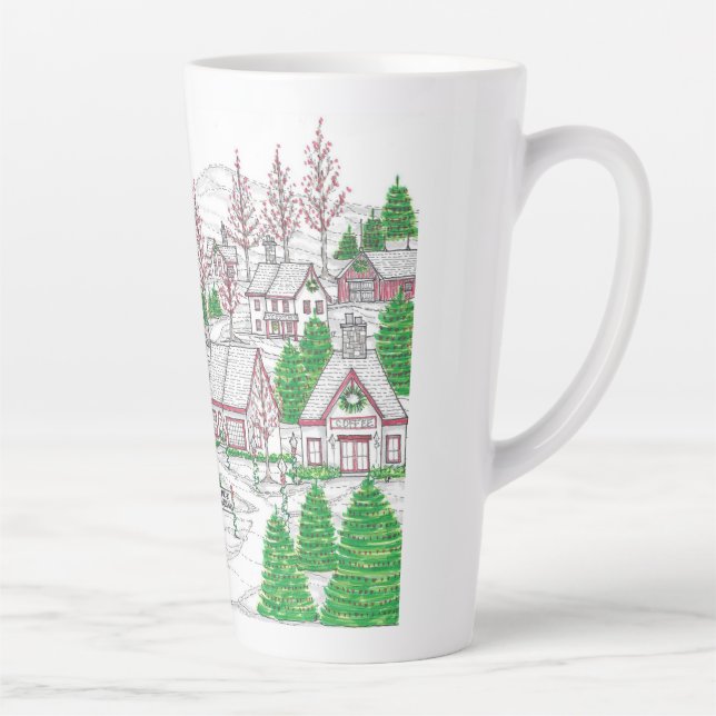 Christmas Village Large Latte Mug Milchtasse (Rechts)