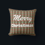 Christmas Vintag Brown Checkered Holly Kissen<br><div class="desc">Weihnachten Vintag Brown karierte Holly Throw Kissen. Hellrote und grüne heilige Blätter und Beeren auf braunem Hintergrund in Vintag kariertem Stil. Frohe Weihnachten ist in zwei Schriftart in Weiß. Für ein rustikales und dennoch klassisches Weihnachtsfest!</div>