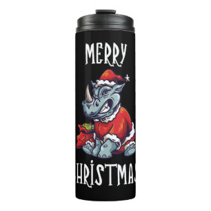 Christmas Vintag Rhino Retro Thermosbecher