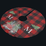 Christmas Vintag Truck Buffalo Red Black Kariert Polyester Weihnachtsbaumdecke<br><div class="desc">Dieses Design wurde mithilfe von digitaler Kunst erstellt und kann in dem Bereich personalisiert sein, der zur Verfügung gestellt wird, oder indem Sie den Klick wählen, um weitere Optionen anzupassen und den Namen, die Initialen oder die Wörter zu ändern. Sie können auch die Textfarbe und den Textstil ändern oder den...</div>