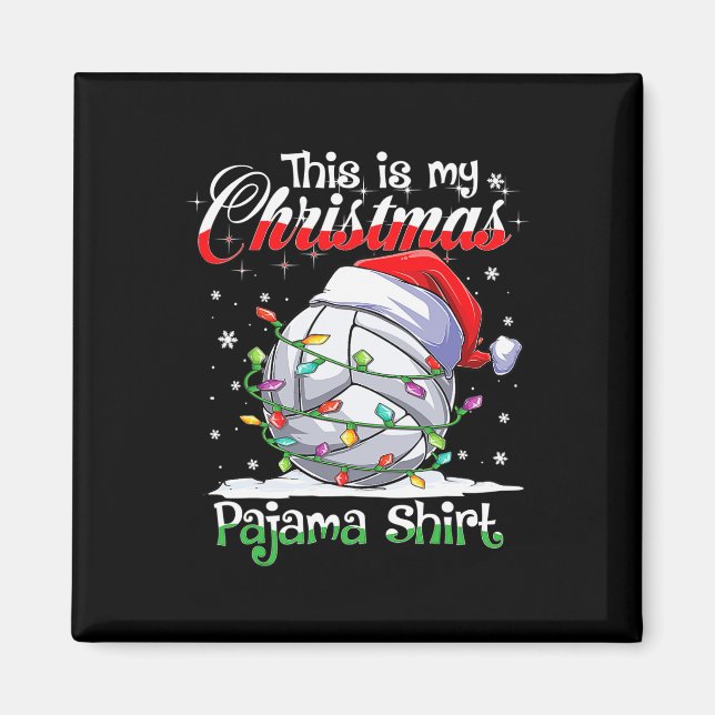 Christmas Volleyball Pajama Xmas Volleyball Spiele Magnet (Vorne)